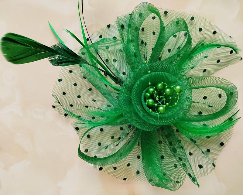 HIWIND Store Fascinators Hat Women Tea Party Headband Flower Cocktail Mesh Feathers Hair Clip Kentucky Derby Hat Wedding - Image 4